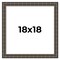 18x18 Modern Bamboo Picture Frame with UV-Resistant Acrylic & Acid Free Backing, Available in 5 Finishes - Gold, Silver, Brown, Black, and Natural